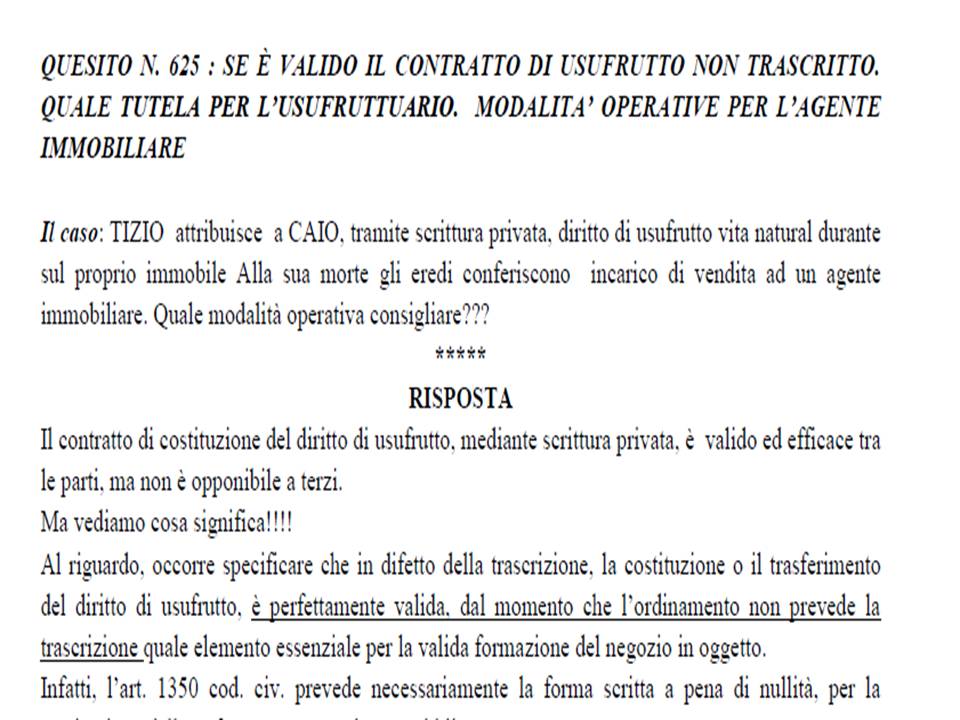 Contratto Di Mantenimento Con Riserva Di Usufrutto
