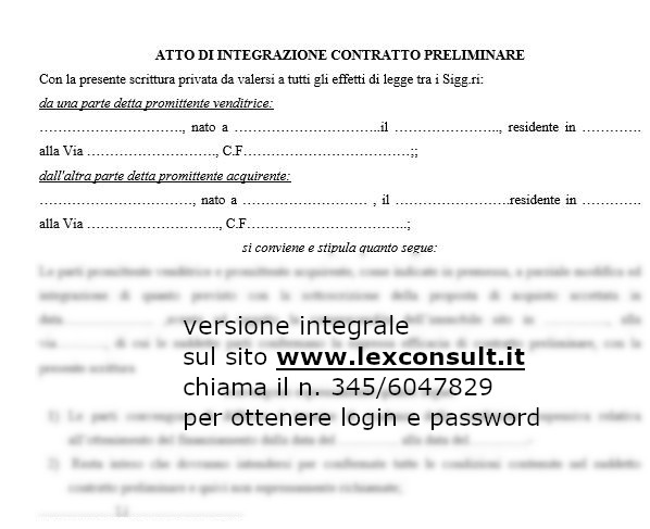 Lettera di subentro contratto di locazione commerciale