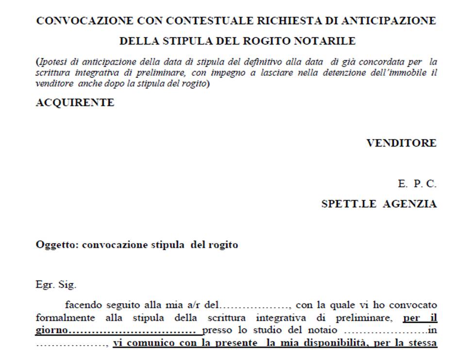 Area documenti Stipula mutuo e rogito