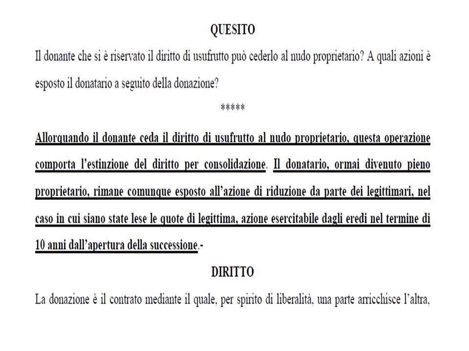 Lexconsult Atto di donazione con usufrutto