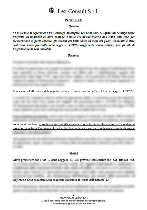Modello lettera di separazione