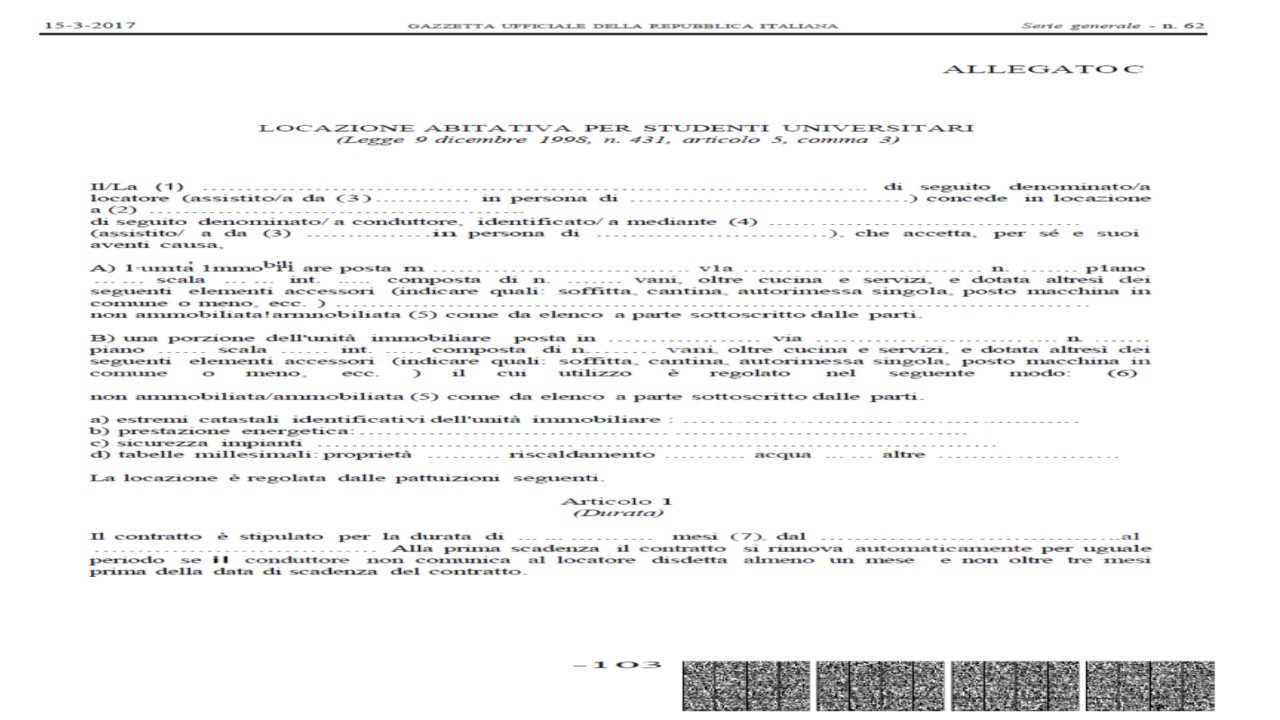 Modulo Contratto Di Locazione Ad Uso Abitativo A Canone