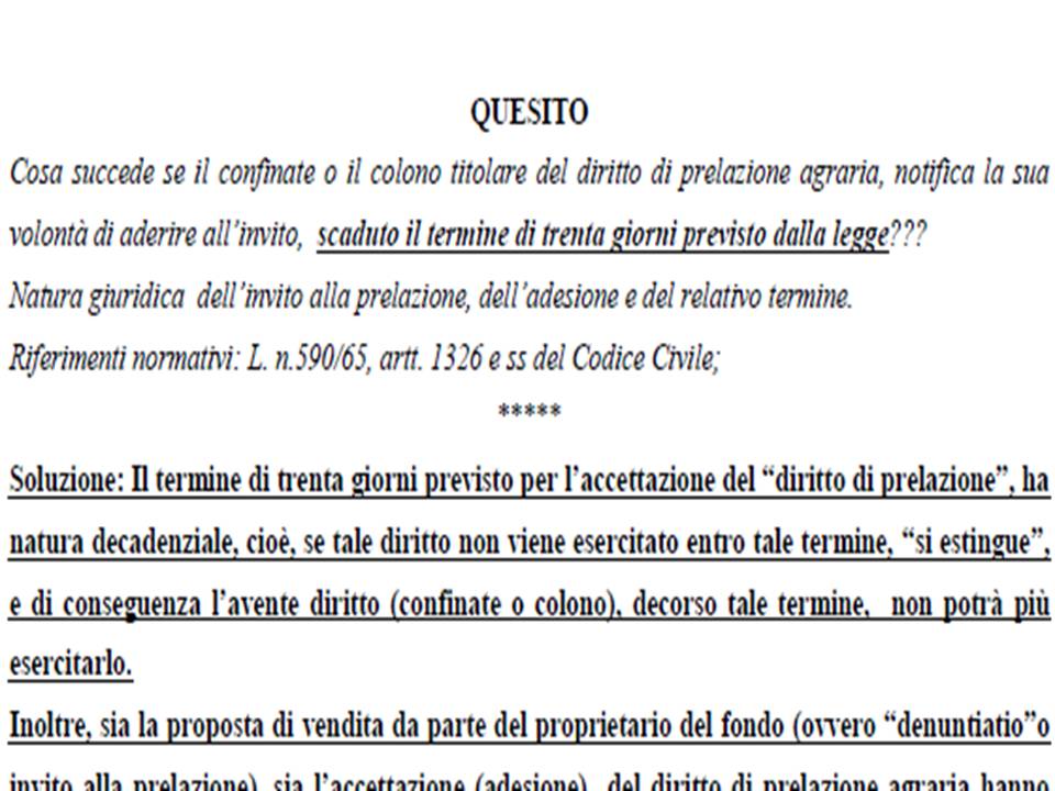 Fac simile lettera prelazione ereditaria
