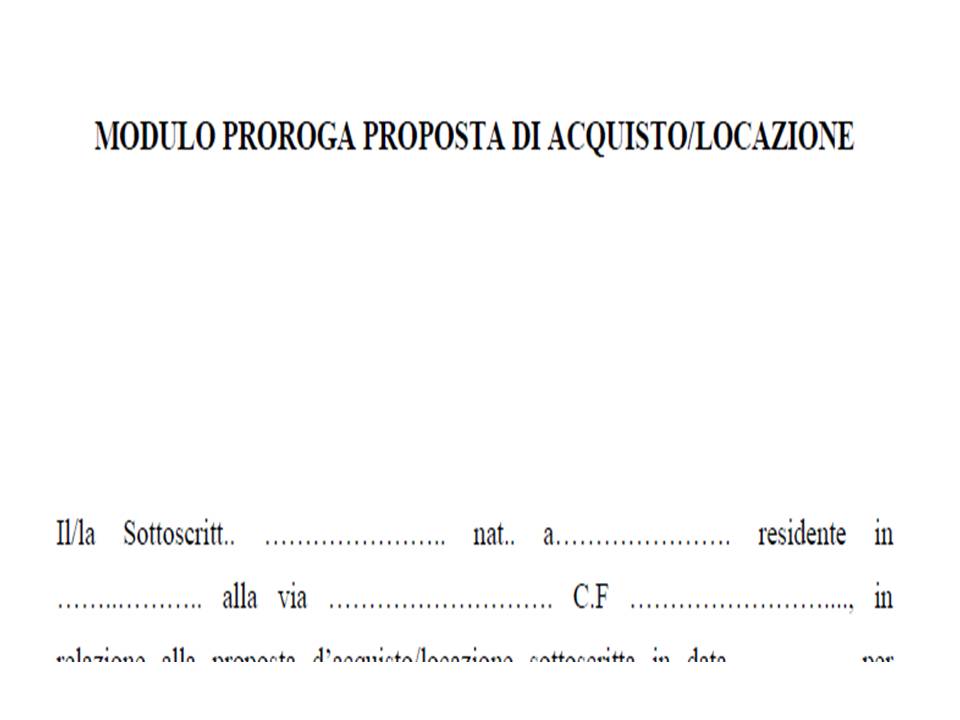 Lettera di intenti per locazione