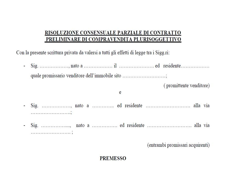 Modulo Risoluzione Consensuale Parziale Di Contratto